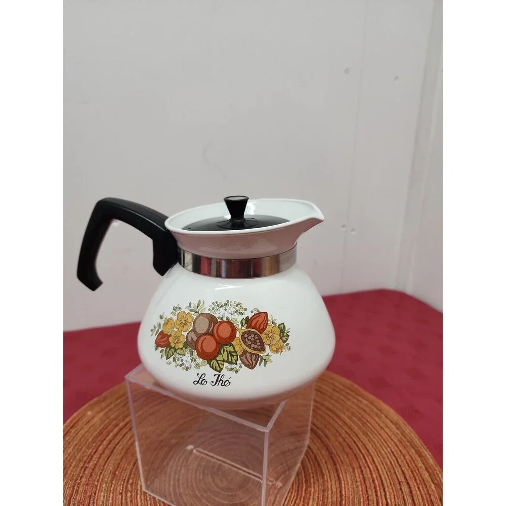 VTG 1970sCorningWare Spice Of Life Le Thè 6 Cup Teapot W Lid P-104-8 Grannycore